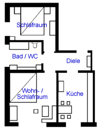 Grundriss der Ferienwohnung